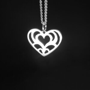 LACE HEART PENDANT-STERLING SILVER