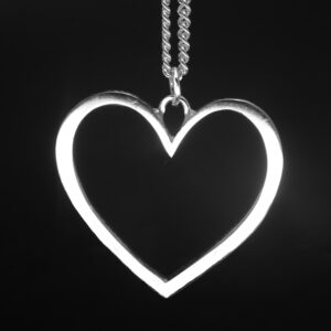 LARGE HEART PENDANT STERLING SILVER