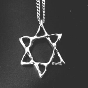 SIX POINT STAR ABSTRACT PENDANT-STERLING SILVER (92.5)