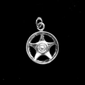 STERLING SILVER (92.5)-MAG WHEEL CHARM- STAR-5-SPOKES