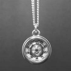 71 DODGE MAG WHEEL STERLING SILVER PENDANT
