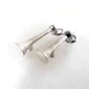TWO TRUCKER ROOF HORN STERLING SILVER-CHARMS