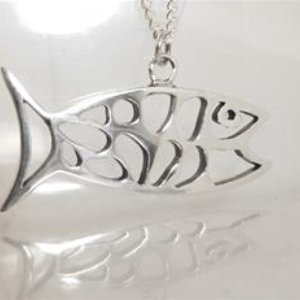 ABSTRACT FISH PENDANT-STERLING SILVER
