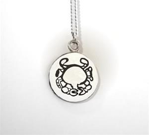 CANCER PENDANT-STERLING SILVER
