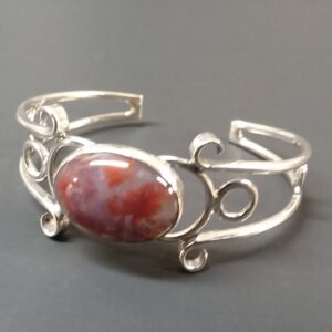 STONE CUFF BRACELET-STERLING SILVER
