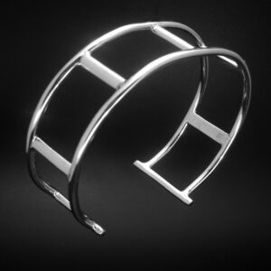 CUFF BRACELET 10GA ROUND WIRE STERLING SILVER