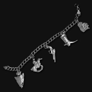 CRACKER JACK CHARM BRACELET-STERLING SILVER (92.5)