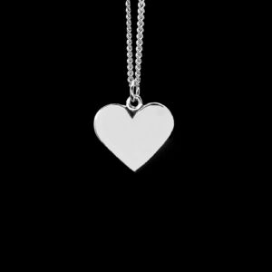 HEART PENDANT-SOLID STERLING SILVER W/ CHAIN