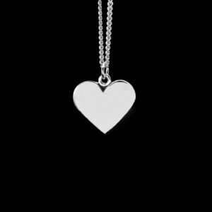 HEART SMALLER SOLID ADJUST COLOR 18 INCH CHAIN DSC07569