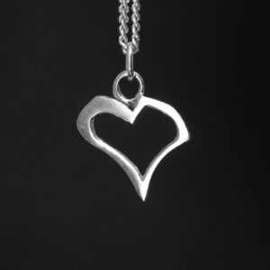 HEART OPEN CENTER-STERLING SILVER