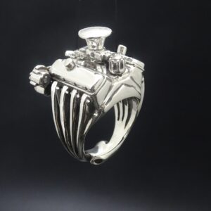 396 BIG BLOCK CHEVY STERLING SILVER ENGINE RING
