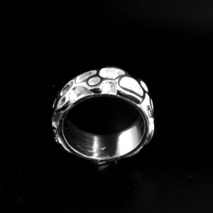 ABSTRACT STERLING SILVER BAND RING