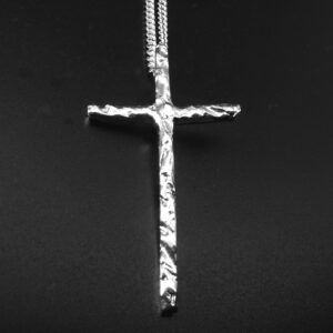 CROSS-FREE FORM STERLING SILVER 1 3/4" X 1 1/8"