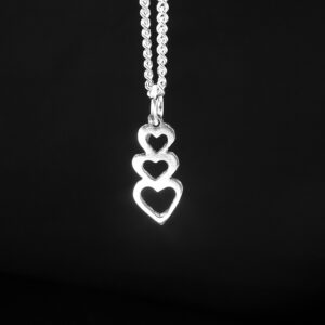 TRIPLE HEART-STERLING SILVER PENDANT