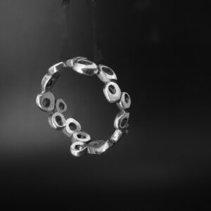 LITTLE CIRCLES STERLING SILVER RING BAND
