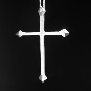 GOTHIC FLAT SHINNY - CROSS STERLING SILVER (92.5) 18 INCH CHAIN