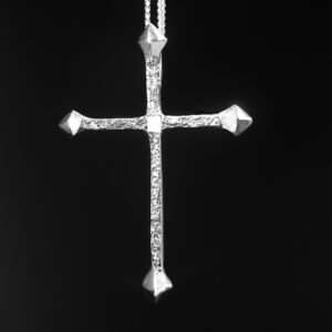 GOTHIC TEXTURED – CROSS STERLING SILVER (92.5) 18 INCH CHAIN
