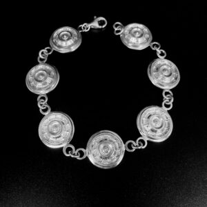 CORVETTE 62 HUB CAP - CHAIN LINK SOLID STERLING SILVER MEDALLIONS