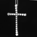 CROSS-BEADED SHINNY-STERLING SILVER (92.5) W 18 INCH CHAIN